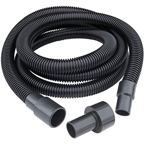 POWERTEC 70130 Dust Collection Hose and Fittings | Premium 10ft Power Tool Dust Hose with Vacuum Attachments