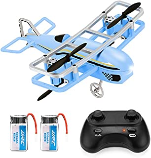 JJRC Mini Drone for Kids, RC Nano Airplane Quadcopter for Beginners with Altitude Hold, Headless Mode, 3D Flip, One Key Take Off and Landing Plane Helicopter Toy with Extra Battery (Blue)