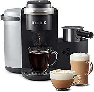 Keurig K-Cafe Coffee Maker, Single Serve K-Cup Pod Coffee, Latte and Cappuccino Maker, Comes with Dishwasher Safe Milk Frother, Coffee Shot Capability, Compatible With all K-Cup Pods, Charcoal