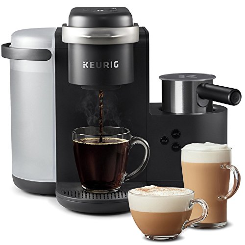 Keurig K-Cafe Coffee Maker, Single Serve K-Cup Pod Coffee, Latte and Cappuccino Maker, Comes with Dishwasher Safe Milk Frother, Coffee Shot Capability, Compatible With all K-Cup Pods, Charcoal