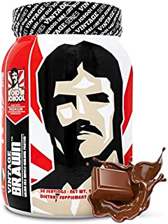 VINTAGE BRAWN Protein - Muscle-Building Protein Powder - The First Triple Isolate of Premium Egg, Milk (Whey and Casein), and Beef Protein - Rich Chocolate Flavor with Zero Sugars and No Artificials