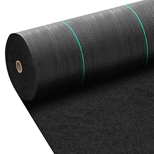 Amagabeli 5.8oz 4ft x 300ft Weed Barrier Landscape Fabric Heavy Duty Ground Cover Weed Cloth Geotextile Fabric Durable Driveway Cover Garden Lawn Fabric Outdoor Weed Mat