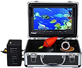 Eyoyo Portable 9 inch LCD Monitor Fish Finder HD 1000TVL Fishing Camera Waterproof Underwater DVR Video Cam 30m Cable 12pcs IR Infrared LED for Ice,Lake and Boat Fishing