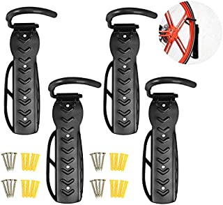 Voilamart Pack of 4 Bike Wall Mount Hanger Bicycle Wall Storage Hanger Hook for Garage Shed,66lb Max Capacity for a Single Bike