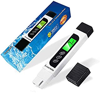 TDS Meter Digital Water Tester, Lxuemlu Professional 3-in-1 TDS, Temperature and EC Meter with Carrying Case, 0-9999ppm, Ideal ppm Meter for Drinking Water, Aquariums and More (LX-TDS1)