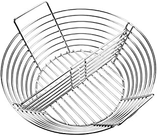 GriAddict Lump Charcoal Basket - Large Big Green Egg Accessories, Stainless Steel Heavy-Duty Construction, Better Airflow, Ash Basket with A Removable Divider, Help You Achieve A Small Area Cooking