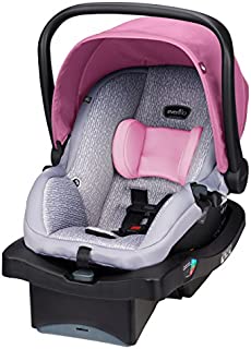 Evenflo LiteMax 35 Infant Car Seat, Easy to Install, Versatile & Convenient, Meets or Exceeds All Federal Safety Standards, Machine-Washable Pads, Full-Coverage Canopy, Azalea Pink