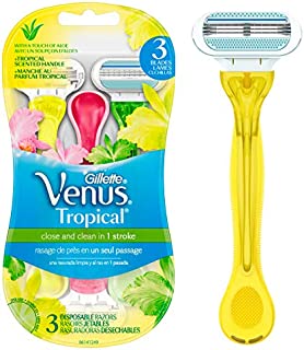 Gillette Venus Tropical Women's Disposable Razor - Single Package of 3 Razors