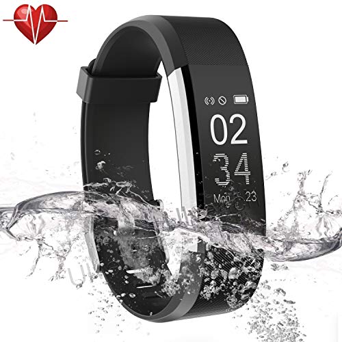 Ulvench Fitness Tracker, Heart Rate Monitor Smart Watch with Calorie Counter Watch Pedometer Sleep Monitor, Step Counter, GPS, IP67 Waterproof Activity Tracker for AndroidiOS Smartphone