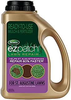 Scotts EZ Patch Lawn Repair For St. Augustine Lawns - 3.75 lb., Ready-to-use Mulch, and Fertilizer Lawn Repair, Repairs St. Augustinegrass, Does Not Contain Grass Seeds, Covers up to 85 sq. ft.