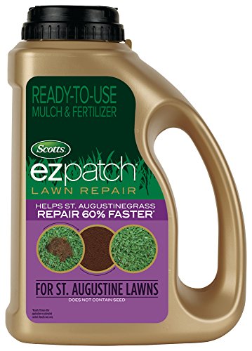 Scotts EZ Patch Lawn Repair For St. Augustine Lawns - 3.75 lb., Ready-to-use Mulch, and Fertilizer Lawn Repair, Repairs St. Augustinegrass, Does Not Contain Grass Seeds, Covers up to 85 sq. ft.