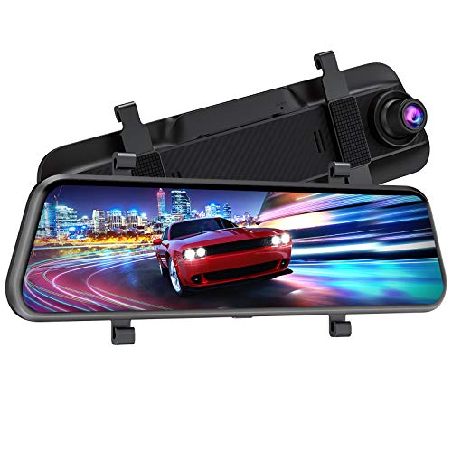 VTIN Upgraded 2.5K Mirror Dash Cam for Cars with Full Touch Screen, Water Resistant Backup Camera Car Rear View Mirror Reversing Camera, Enhanced Night Vision/Emergency Lock/Parking Assistance