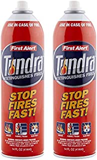 First Alert Fire Extinguisher | Tundra Fire Extinguishing Aerosol Spray, Pack of 2, AF400-2