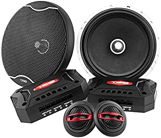 DS18 EXL-SQ6.5C 6.5 Inch 2-Way Packaged Component Car Audio Sound Quality Speaker System with 2 X 6.5-Inch MID Bass Woofers, 2 X Tetoron Dome Neo Tweeters, and 2 X Passive Crossovers