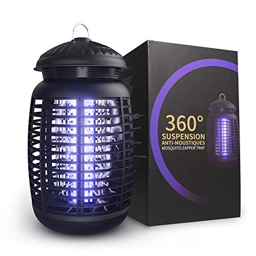 Electric Bug Zapper, Effective 4200V Electric Mosquito Zappers, Mosquito Zappers, Mosquito lamp, Waterproof Outdoor/Indoor Electronic Bug Zapper Light Bulb for Backyard, Patio.