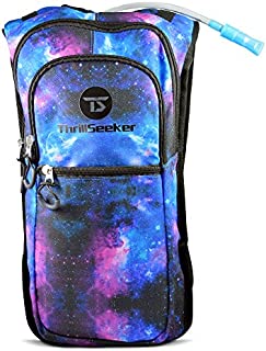 Thrillseeker Rave Hydration Backpack with Style - Has 2L Water Reservoir for festivals, raves, hiking, biking, and more (Heaven)