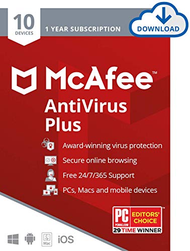 McAfee AntiVirus Plus, 10 Devices