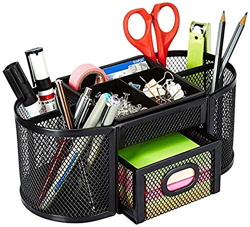 AmazonBasics DSN-02950 Mesh Desk Organizer, Black