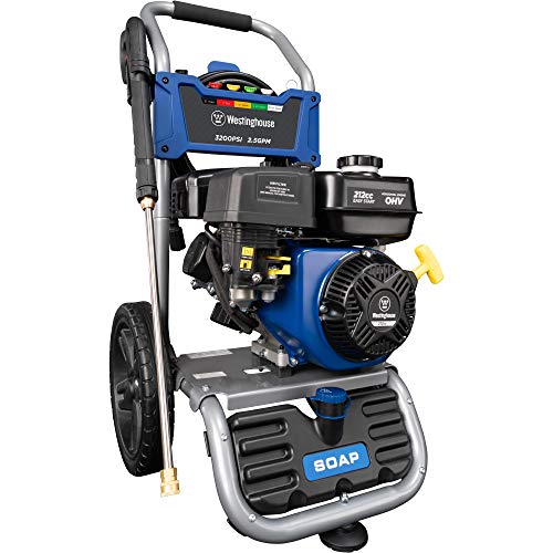 Westinghouse Outdoor Power Equipment WPX3200 Gas Powered Pressure Washer 3200 PSI and 2.5 GPM, Soap Tank and Five Nozzle Set, CARB Compliant