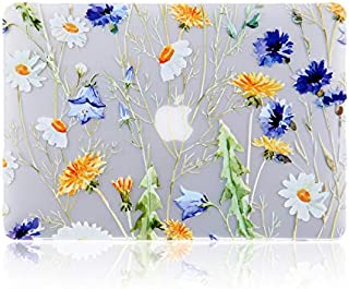 iDonzon MacBook Air 13 inch Case (A1466/A1369, 2010-2017 Release), 3D Effect Matte Clear See Through Hard Cover Only Compatible Older Version Mac Air 13.3 inch - Floral Pattern