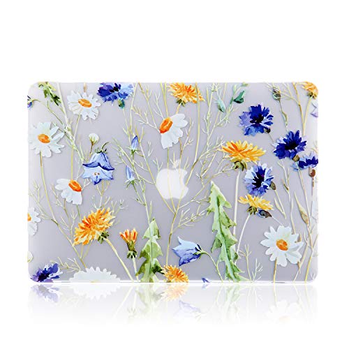 iDonzon MacBook Air 13 inch Case (A1466/A1369, 2010-2017 Release), 3D Effect Matte Clear See Through Hard Cover Only Compatible Older Version Mac Air 13.3 inch - Floral Pattern