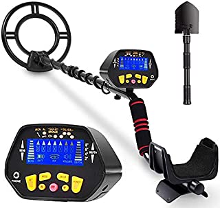 RM RICOMAX Metal Detector for Adults & Kids - High-Accuracy Metal Detector Waterproof LCD Display [Pinpoint Function & Discrimination Mode & Distinctive Audio Prompt] 10 Inch Waterproof Search Coil