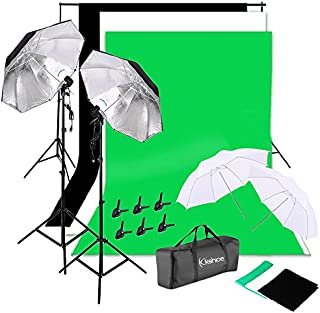 Kshioe 2Mx3M/6.6ftx9.8ft Background Support System 1350W 5500K Umbrella Continuous Lighting Kit for Photo Studio Product, Portrait and Video Shoot Photography