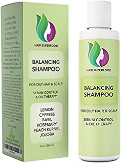 Vitamin Shampoo For Oily Hair & Scalp  Itchy Scalp & Greasy Hair Treatment For Oily & Thinning Hair  Volumizing Shampoo For Women + Men - Purifying Shampoo Sulfate Free with Lemon + Jojoba Oil