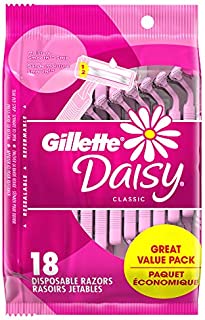 Gillette Daisy Womens Disposable Razor, Dermaplaning Tool, Multipurpose Hair Remover, 18 Count (75069246)