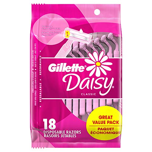 Gillette Daisy Womens Disposable Razor, Dermaplaning Tool, Multipurpose Hair Remover, 18 Count (75069246)