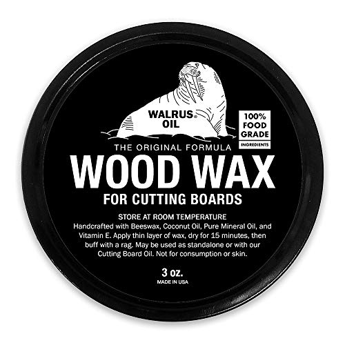 WALRUS OIL - Wood Wax, 3 oz Can, FDA Food-Safe, Cutting Board Wax and Board Cream