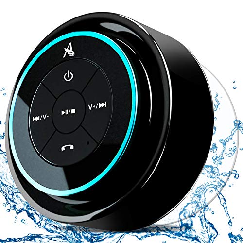 XLEADER SoundAngel Mate - Premium 5W Shower Speaker IPX7 Waterproof Bluetooth Speaker with Suction Cup, 3D Crystal Sound & Bass, Perfect Mini Portable Wireless Speakers for iPhone iPad Pool Bathroom