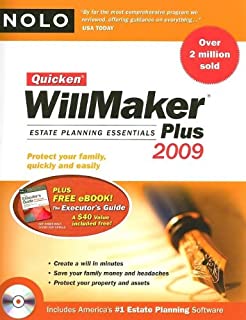 Quicken Willmaker Plus 2009 Edition: Estate Planning Essentials (Book with Software)