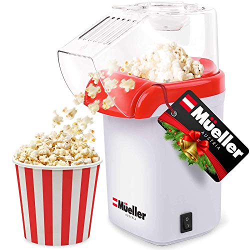 Mueller Ultra Pop, Hot Air Popcorn Popper, Electric Pop Corn Maker, Healthy and Quick Snack, No Oil Needed with Measuring/Butter Cup