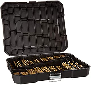 230 Pieces Titanium Twist Drill Bit Set, Anti-Walking 135° Tip High Speed Steel, Size from 3/64