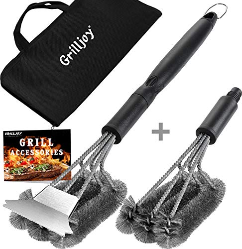 grilljoy 4PC Heavy Duty Grill Brush and Scraper