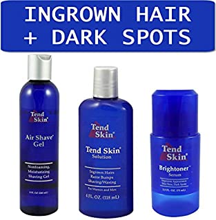 Tend Skin Razor Burn Shaving Kit [Shave Gel + Post Shave + Brightoner Serum ]