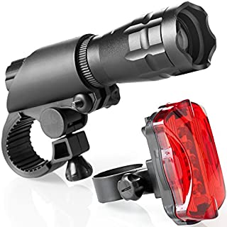 Bike Light Set - Super Bright LED Lights for Your Bicycle - Easy to Mount Headlight and Taillight with Quick Release System - Best Front and Rear Cycle Lighting - Fits All Bikes