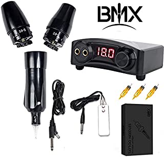 BMX Pen Rotary Machine Tattoo Kit Rotary Tattoo Pen with Swiss Motors Cartridge Needles Power Supply Rotary Machine Use for Tattoo Artist