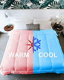 Kömforte Dual Zone Comforter for Couples  Hypoallergenic, Alternative Down His and Her Duvet Insert Keeps Everyone Comfortable  Machine Washable Two Temperature Comforter (White, Queen)