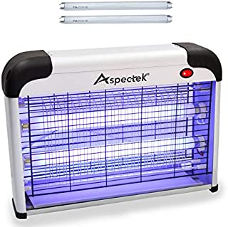 ASPECTEK Upgraded 20W Electronic Bug Zapper, Insect Killer - Mosquito, Fly, Moth, Wasp Killer for Indoor -Including 2 Pack Free Replacement Bulbs