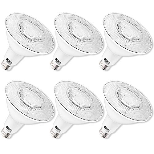 Sunco Lighting 6 Pack PAR38 LED Bulb 13W=100W, 5000K Daylight, 1050 LM, Dimmable Flood Light, Indoor/Outdoor, Accent, Highlight - UL & Energy Star Listed