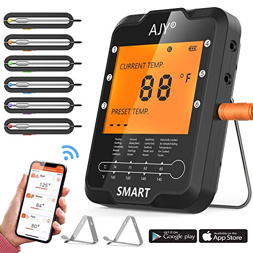 BBQ Meat Grill Thermometer,AJY Smart Bluetooth Wireless