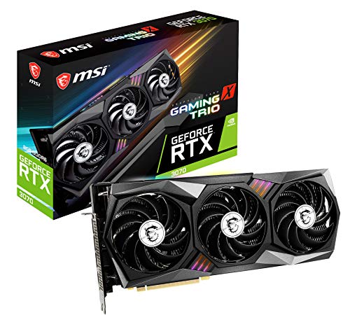 MSI Gaming GeForce RTX 3070 8GB GDRR6 256-Bit HDMI/DP Tri-Frozr 2 TORX Fan 4.0 Ampere Architecture RGB OC Graphics Card (RTX 3070 Gaming X Trio)