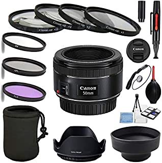 Canon EF 50mm f/1.8 STM Lens with UV, CPL, FLD + Close up kit 1,2,4,10 + Tulip Hood + Collapsible Hood+ Lens Pen + dust Blower + Lens Cap + Starter kit