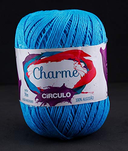 Charme 100% Cotton Threads in 10 Choices of Colors. Suitable for 2.5mm to 3mm Needle and 3mm to 4mm Crochet Hook. Great use for Sewing and Arts and Crafts Projects (Turqoise)