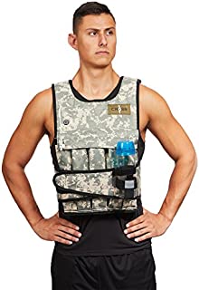 CROSS101 Adjustable Weighted Vest Camouflage Workout Weight Vest Training Fitness, 20 lb.