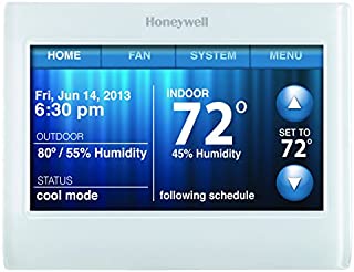 Honeywell TH9320WF5003 Wi-Fi 9000 Color Touch Screen Programmable Thermostat, 3.5 x 4.5 Inch, White,'Requires C Wire