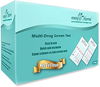 5 Pack Easy@Home 5 Panel Instant Drug Test Kits - Testing Marijuana (THC), COC, OPI 2000, AMP, BZO - Urine Dip Drug Testing - #EDOAP-754