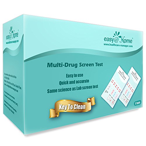 5 Pack Easy@Home 5 Panel Instant Drug Test Kits - Testing Marijuana (THC), COC, OPI 2000, AMP, BZO - Urine Dip Drug Testing - #EDOAP-754